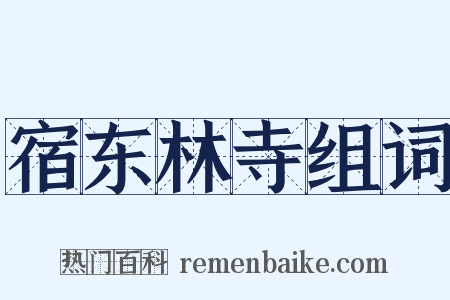 宿东林寺组词是什么意思的图片